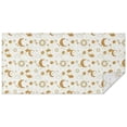 thumbnail image 1 of White Gold Sun Moon Cloud Pattern Rectangle Tablecloth 60"x120",Waterproof Polyester Rectangle Table Cloth, Wipeable Spillproof Polyester Tablecloth for Dining, Camping, Indoor and Outdoor, 1 of 6