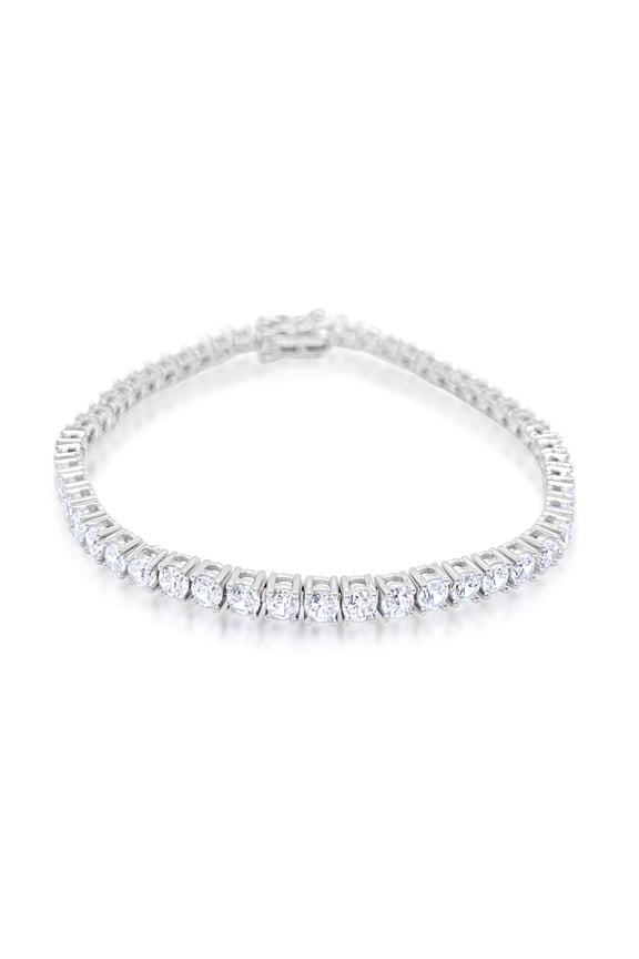 White Gold Tone Tennis Bracelet, White