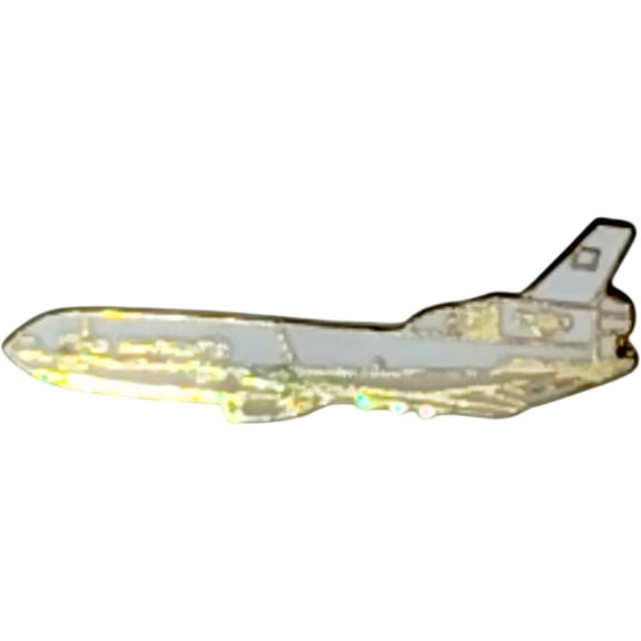 White & Gold USAF Spaceplane Hat, Lapel, Brooch Pin, U.S. Air Force Aerospace Pin