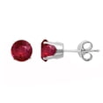 thumbnail image 1 of White Gold with Ruby Stud Earrings, 1 of 4