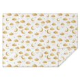 thumbnail image 1 of White Golden Cloud Moon Pattern Rectangle Tablecloth 60"x84",Waterproof Polyester Rectangle Table Cloth, Wipeable Spillproof Polyester Tablecloth for Dining, Camping, Indoor and Outdoor, 1 of 5