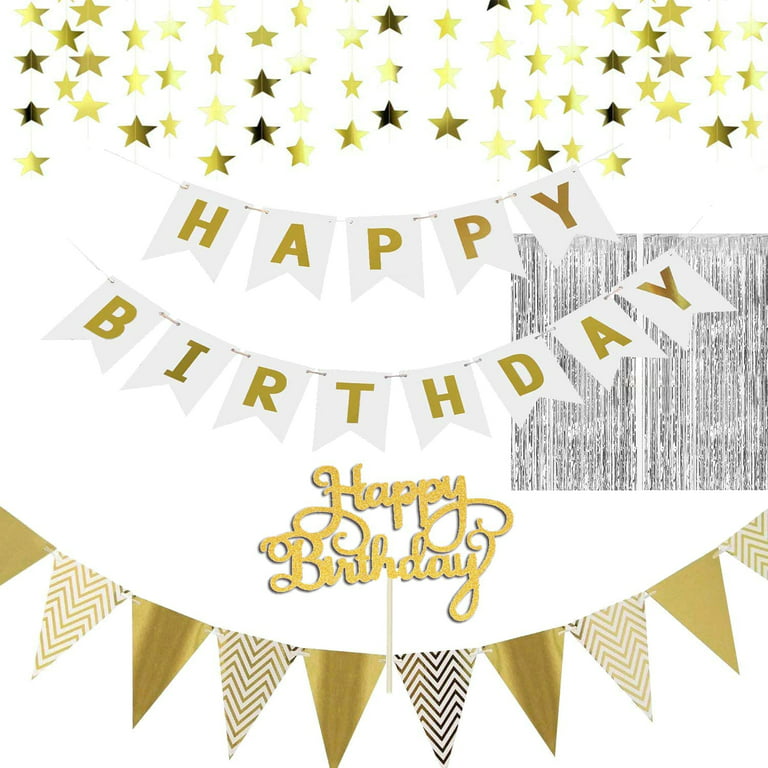 https://i5.walmartimages.com/seo/White-Golden-Happy-Birthday-Banner-Cake-Topper-Silver-Curtains-Gold-Paper-Flag-13ft-Garlands-Star-Shape-String-Banners-Party-Decorations-Baby-Nursery_6f85f5e9-18f0-410f-aa15-f0823abd8f7b.26bb74bb68e5584b847008ba5e40e784.jpeg?odnHeight=768&odnWidth=768&odnBg=FFFFFF
