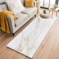 thumbnail image 1 of White Golden Marble 2'x6' Runner Rugs for Hallway Kitchen Bedside Non Slip Washable, Modern Abstract Art Elegant Entryway Rug Runners with Rubber Backing, Long Carpet Runner for Laundry Room, 1 of 8