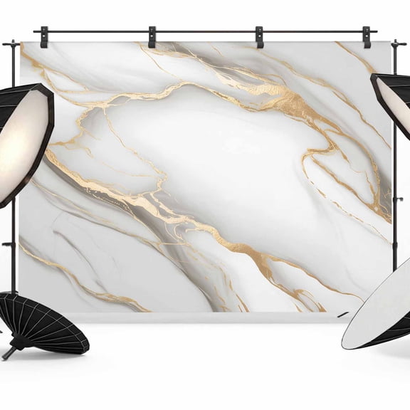 White Golden Marble Backdrop for Photoshoot,Photography Photo Studio Background Wall Backdrop,Modern Abstract Art Marble Flow Back Drop Banner Panel for Portraits Wedding Party Live Streaming 7x5Ft