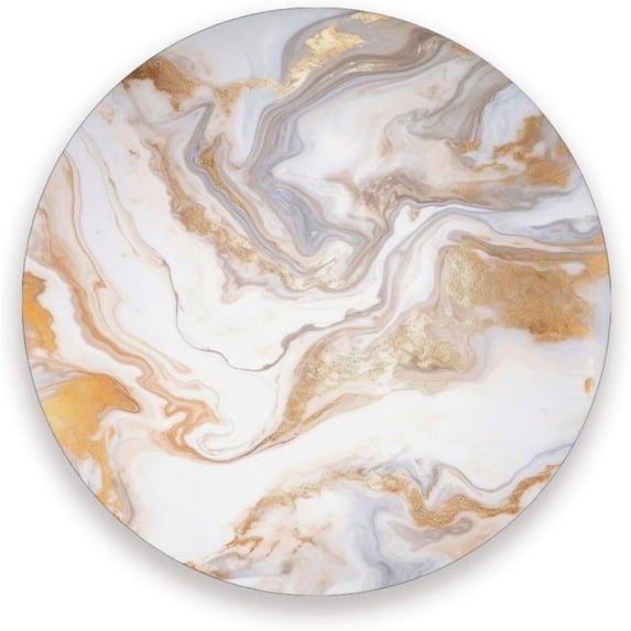 White Golden Marble Coasters Absorbent Moisture Non-Slip Drink Coaster Ceramic Stone with Cork Base Desktop Protection Prevent Furniture Damage 2PCS Home Decor
