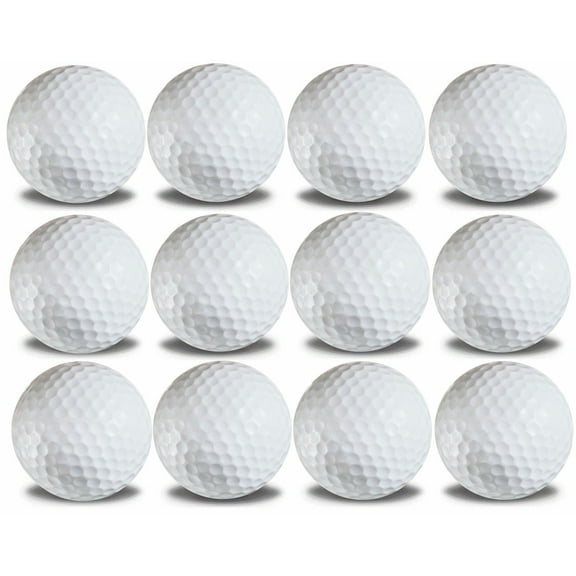 White Golf Balls 12 Pack Unbranded, Clean Look by GBM Golf