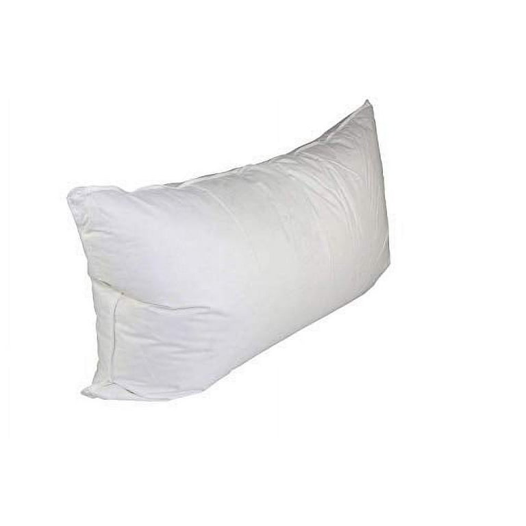 FEATHER PILLOW FILLING WITH COTTON COVER - White