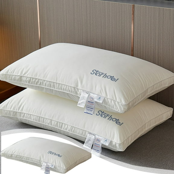 White Goose Down Pillow Queen Size Set of 1, 800 Thread Count Cotton Shell, Soft Down Pillows for Sleeping, for Neck Pain Relief (1 Pack, 20"x30")