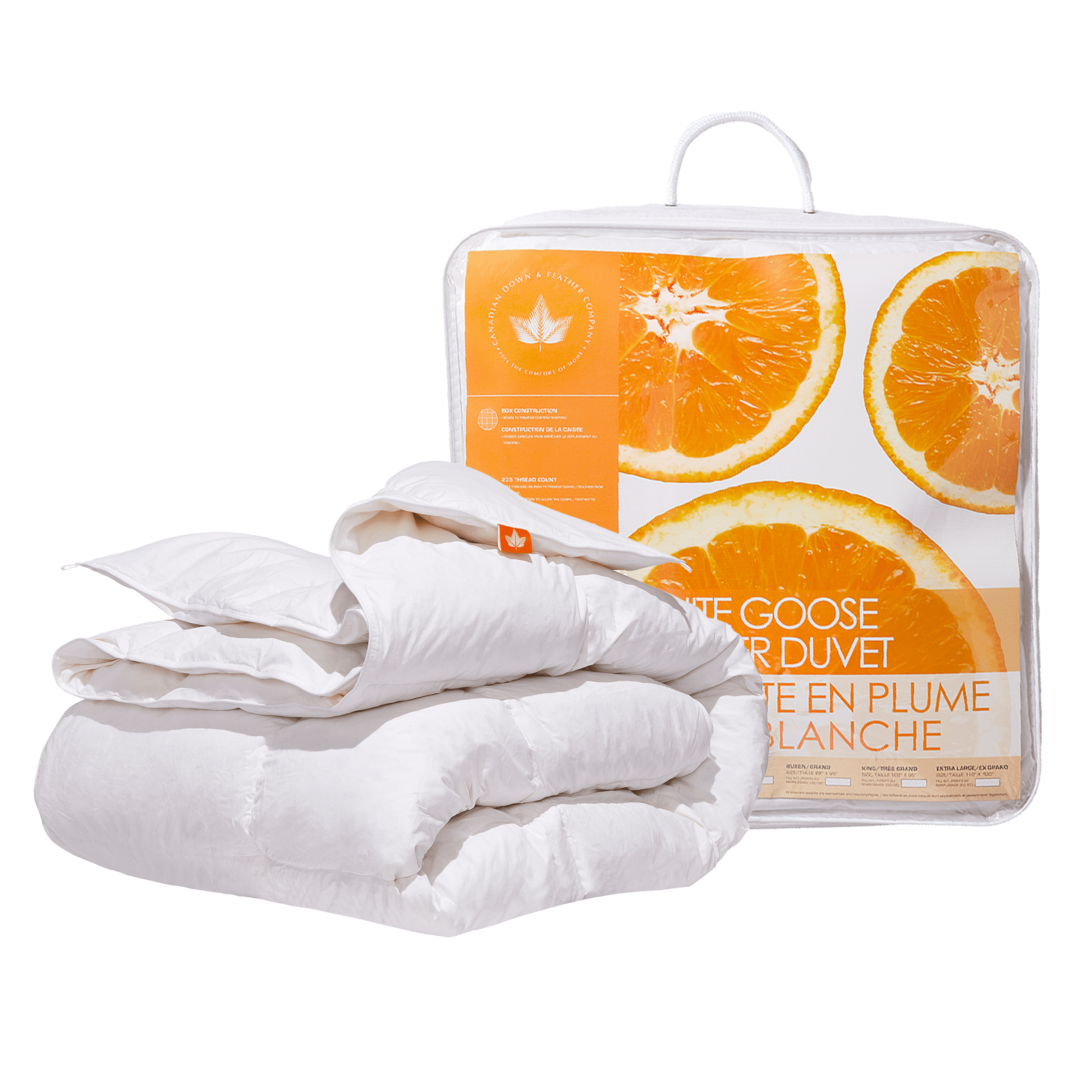 King Size White Cotton Goose Feather Comforter