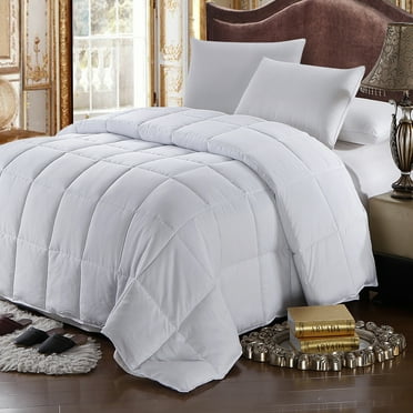 White Goose Feather-down Comforter 100% Cotton All Season Oversize