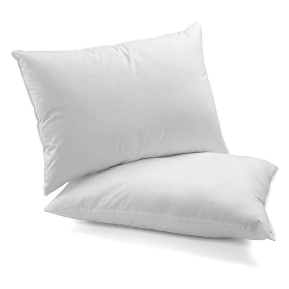White Goose Down Pillow, Down Pillows King Size Pack of 2 Size 20x36 in. 37oz, Luxury Hotel Pillows with 100% Cotton Shell Supportive for Side, Back and Stomach