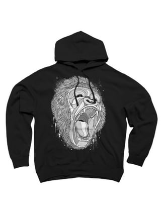 Black white human hoodie sale