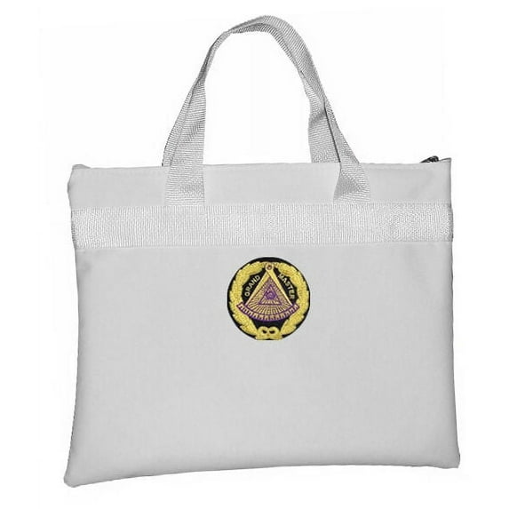 White Grand Master Masonic Tote Bag for Freemasons - Colorful Round Classic Logo