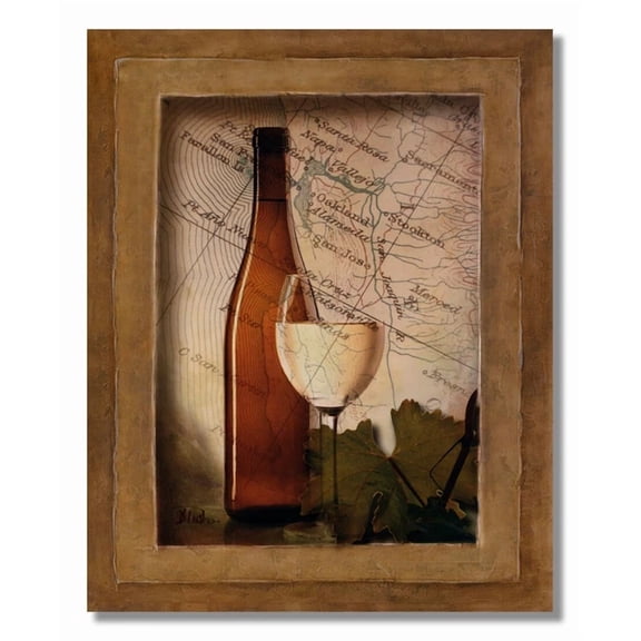 White Grapes Wine Glass And Bottle Kitchen Tuscan Wall Picture Art Home Decor Vintage Gift Living Room Dercor Wall Art Birthday Gift