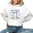 thumbnail image 1 of White Graphic Hoodie Sweatshirt Shirts womans S-2XL Best Friend Club Theme Cozy Casual Tops, 1 of 4