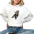 thumbnail image 1 of White Graphic Sweatshirt Print hoodie Sweatshirt Funny BMX Cat Spring Outdoor Wear womans S-2XL Tops, 1 of 4