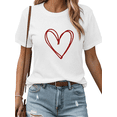 thumbnail image 1 of White Graphic Tees Leopard Print Heart Tshirt Shirts S-5XL Trendy Animal Print Tops, 1 of 4