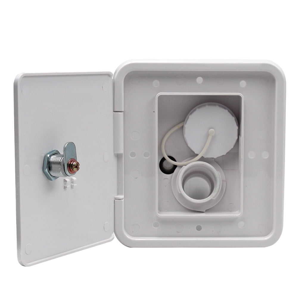 White Gravity City Water Inlet Fill Dish Lock RV Trailer #1 - Walmart.com