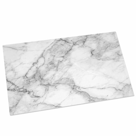 White Gray Door Mat 16x24 Inch Abstract Art Marble Texture Modern Simple Entryway Rug with Non-Slip Rubber, Front Door Rug Indoor Floor Mats for Living Room Bathroom Bedroom Home Office