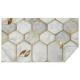 thumbnail image 1 of White Gray Gold Leaf Marble Pattern Rectangle Tablecloth 60"x102",Waterproof Polyester Rectangle Table Cloth, Wipeable Spillproof Polyester Tablecloth for Dining, Camping, Indoor and Outdoor, 1 of 6