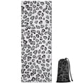 thumbnail image 1 of White and Gray Of Leopard Print Hot Yoga Mat Towel Non Slip for Hot Yoga - Quick-Drying Yoga Mat Cover with 4 Corner Pockets with Travel Bag - Hot Yoga Towel Non Slip 74"x26", 1 of 6