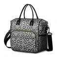 thumbnail image 1 of White and Gray Leopard Print Insulated Leakproof Lunch Box for Women, Large Lunch Bag for Tween Teen Adult, Loncheras Para Mujer for Work Beach Travel Picnic Camping, 1 of 6