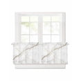thumbnail image 1 of White Gray Marble Short Blackout Curtains 24 Inch Long Gold Lines Abstract Modern Rod Pocket Kitchen Curtains, 2 Panels Thermal Insulated Room Darkening Drapes for Bedroom, 30"W x 24"L, 1 of 5