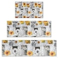thumbnail image 1 of White Gray Photo Frame Daisy Sunflower Pattern Kitchen Rugs Sets Of 3,Kitchen Runner Rugs Non Skid Washable,Decorative Kitchen Floor Mats for Kitchen,Sink,Laundry,17"x30"+ 17"x47" + 17"x59", 1 of 6