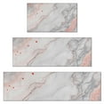 thumbnail image 1 of White Gray Red Marble Pattern Kitchen Rugs Sets Of 3,Kitchen Runner Rugs Non Skid Washable,Decorative Kitchen Floor Mats for Kitchen,Sink,Laundry,17"x30"+ 17"x47" + 17"x59", 1 of 6