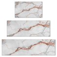 thumbnail image 1 of White Gray Rose Gold Marble Pattern Kitchen Rugs Sets Of 3,Kitchen Runner Rugs Non Skid Washable,Decorative Kitchen Floor Mats for Kitchen,Sink,Laundry,17"x30"+ 17"x47" + 17"x59", 1 of 6