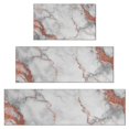 thumbnail image 1 of White Gray Rose Gold Marble Pattern Kitchen Rugs Sets Of 3,Kitchen Runner Rugs Non Skid Washable,Decorative Kitchen Floor Mats for Kitchen,Sink,Laundry,17"x30"+ 17"x47" + 17"x59", 1 of 6