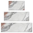 thumbnail image 1 of White Gray Rose Gold Marble Pattern Kitchen Rugs Sets Of 3,Kitchen Runner Rugs Non Skid Washable,Decorative Kitchen Floor Mats for Kitchen,Sink,Laundry,17"x30"+ 17"x47" + 17"x59", 1 of 6