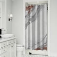 thumbnail image 1 of White Gray Rose Gold Marble Pattern Shower Curtain 36"x72" ,Bathroom Decorative Shower Curtains Set with 12 Hooks,Modern Waterproof Washable Shower Curtain, 1 of 6