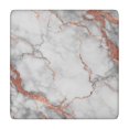 thumbnail image 1 of White Gray Rose Gold Marble Pattern Square Fitted Tablecloth with Elastic Edge,Square Table Cover,Washable Elastic Table Cover for Home Kitchen Party Decor 34"x34", 1 of 6
