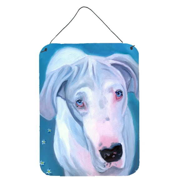 White Great Dane Wall or Door Hanging Prints