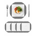 thumbnail image 1 of White Greek Key Round 15 Inch Placemats Set of 4, Geometric Greece Ancient Farmhouse Geo HeatResistant Non Slip Place Mats for Dining Table, Wipeable Braided Kitchen Table Mats for Housewarming, 1 of 9