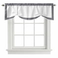 thumbnail image 1 of White Greek Key Tie Up Valance Curtains for Windows, Kitchen Curtains Window Treatments, Geometric Greece Ancient Farmhouse Geo Short Window Shades Valances for Bedroom Bathroom Cafe 54"x18", 1 of 8