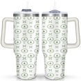 thumbnail image 1 of White Green Christmas Tree 40 Oz Tumbler with Handle Lid and Straw Stainless Steel Double Walled Vacuum Insulated Cup Merry Christmas Gifts Tumbler for Women Men Friends Outdoor Indoor, 1 of 6