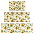 thumbnail image 1 of White Green Leaf Flower Sunflower Pattern Kitchen Rugs Sets Of 3,Kitchen Runner Rugs Non Skid Washable,Decorative Kitchen Floor Mats for Kitchen,Sink,Laundry,17"x30"+ 17"x47" + 17"x59", 1 of 6