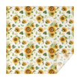 thumbnail image 1 of White Green Leaf Flower Sunflower Pattern Square Tablecloth,Waterproof Square Table Cover,Wipeable Spillproof Washable Table Cover for Home Kitchen Party Decor 60"x60"(152x152cm), 1 of 6