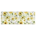 thumbnail image 1 of White Green Leaf Sunflower Pattern Kitchen Rug Mat,Kitchen Runner Rugs Non Skid Washable,Decorative Kitchen Floor Mats for Kitchen,Sink,Laundry,17"X47", 1 of 5