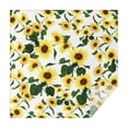thumbnail image 1 of White Green Leaf Sunflower Pattern Square Tablecloth,Waterproof Square Table Cover,Wipeable Spillproof Washable Table Cover for Home Kitchen Party Decor 52"x52"(132x132cm), 1 of 6