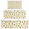 thumbnail image 1 of White Green Stem Sunflower Pattern Kitchen Rugs Sets Of 3,Kitchen Runner Rugs Non Skid Washable,Decorative Kitchen Floor Mats for Kitchen,Sink,Laundry,17"x30"+ 17"x47" + 17"x59", 1 of 6