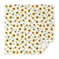thumbnail image 1 of White Green Stem Sunflower Pattern Square Tablecloth,Waterproof Square Table Cover,Wipeable Spillproof Washable Table Cover for Home Kitchen Party Decor 60"x60"(152x152cm), 1 of 6