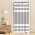thumbnail image 1 of White Grey Shower Curtain for Bathroom Boho Shower Curtain Cloth with Hooks Bohemian Stripe Fabric Shower Curtains 36x72 inches, 1 of 1