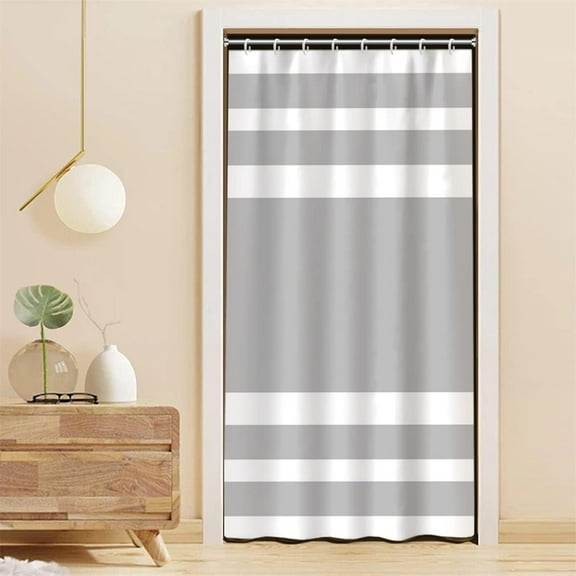White Grey Shower Curtain for Bathroom Boho Shower Curtain Cloth with Hooks Bohemian Stripe Fabric Shower Curtains 36x72 inches