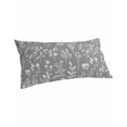 thumbnail image 1 of White Grey Spring Floral Pillow Covers King Size, Summer Flowers Botanical Soft Bed Throw Pillowcases Breathable Cooling Long Lumbar Body Pillow Sham Cover for Bed Sofa 20''x40'', 1 of 7