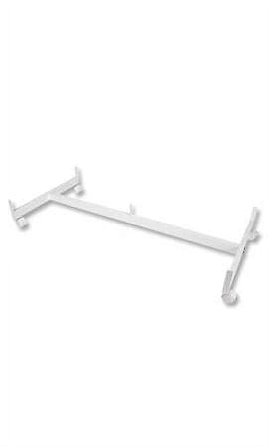 White Grid Gondola Base with Casters (Use with existing 3 on Center Wire Grid Panels )