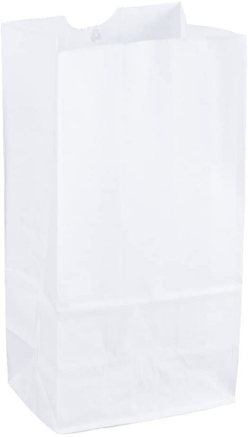 White Grocery Bag 4lb Lunch Bag, Kraft Paper Bag (100 Pack)