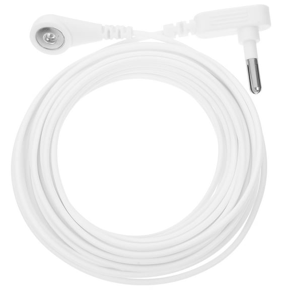 White Grounding Cord Replacement Grounding Cable Universal Fit for Grounding Sheets and Mats Earthing Products